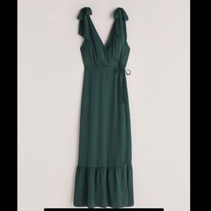 Abercrombie Satin Wrap Front Maxi Dress